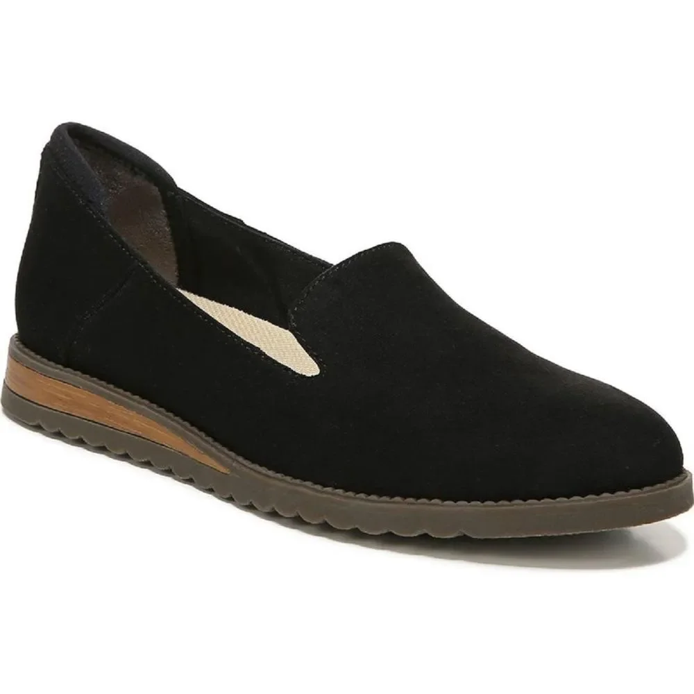 Dr. Scholl's Shoes Womens Jetset Black Round Toe Slip On Loafers Shoes NWOB